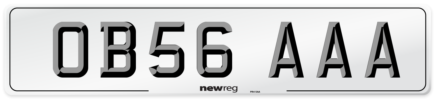 OB56 AAA Number Plate from New Reg
